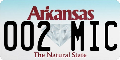 AR license plate 002MIC