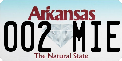 AR license plate 002MIE