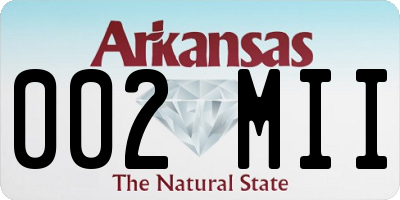 AR license plate 002MII