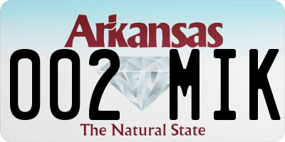 AR license plate 002MIK