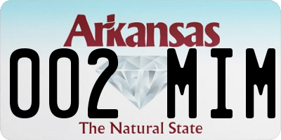 AR license plate 002MIM