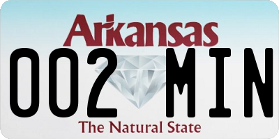 AR license plate 002MIN