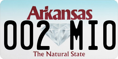 AR license plate 002MIO