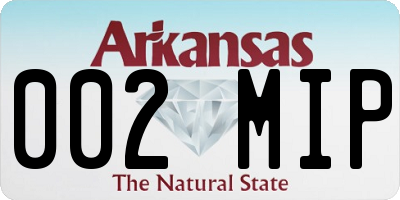 AR license plate 002MIP