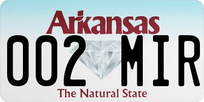 AR license plate 002MIR
