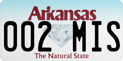 AR license plate 002MIS