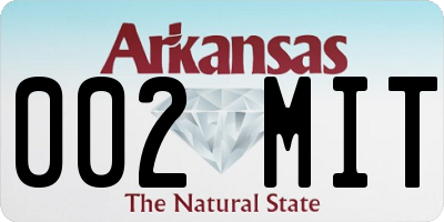 AR license plate 002MIT