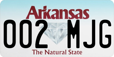 AR license plate 002MJG