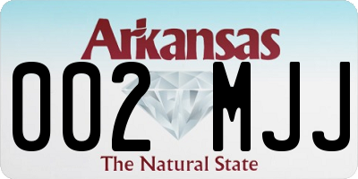 AR license plate 002MJJ