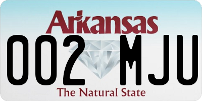 AR license plate 002MJU