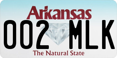 AR license plate 002MLK