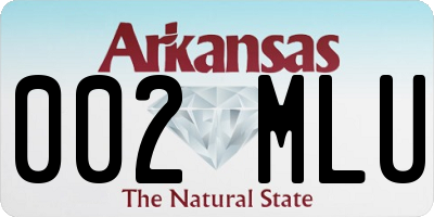 AR license plate 002MLU