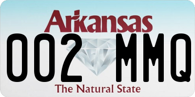 AR license plate 002MMQ