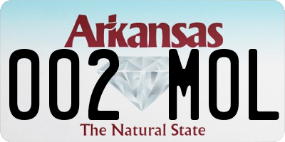 AR license plate 002MOL