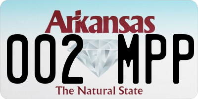 AR license plate 002MPP