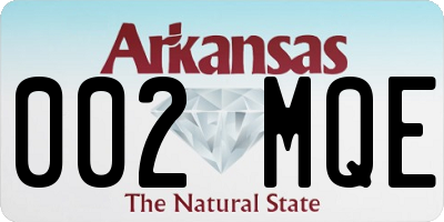 AR license plate 002MQE