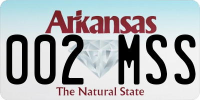 AR license plate 002MSS