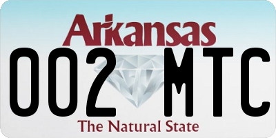 AR license plate 002MTC