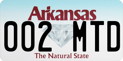 AR license plate 002MTD