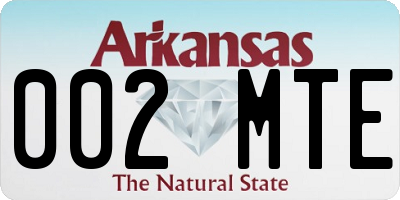 AR license plate 002MTE