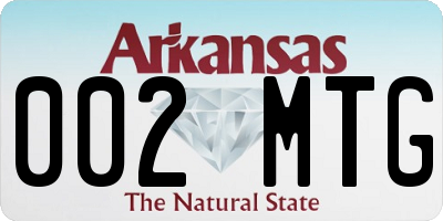 AR license plate 002MTG