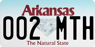 AR license plate 002MTH