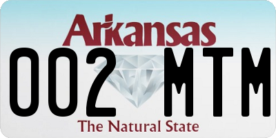 AR license plate 002MTM