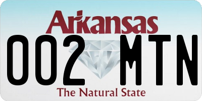 AR license plate 002MTN