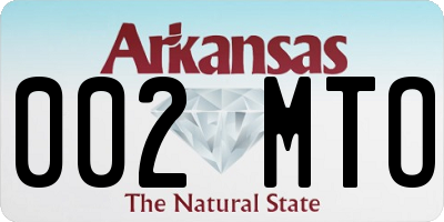 AR license plate 002MTO