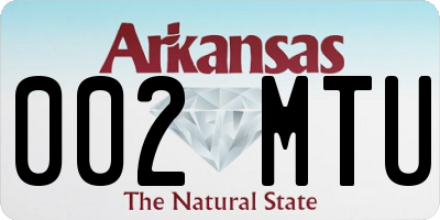 AR license plate 002MTU