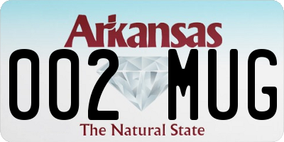 AR license plate 002MUG