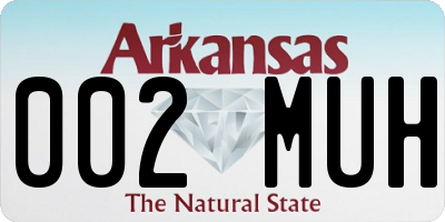 AR license plate 002MUH