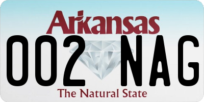 AR license plate 002NAG