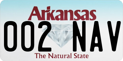 AR license plate 002NAV