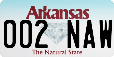 AR license plate 002NAW