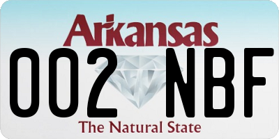 AR license plate 002NBF
