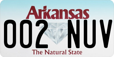 AR license plate 002NUV