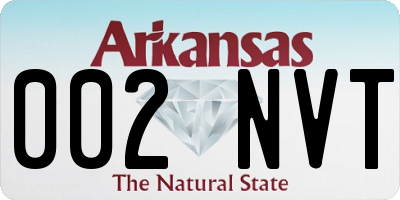 AR license plate 002NVT