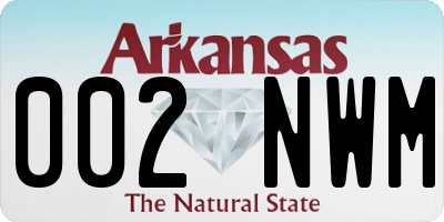AR license plate 002NWM