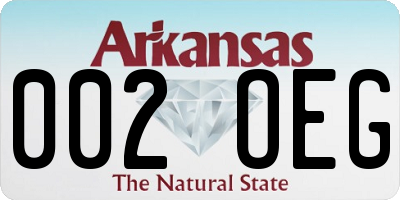AR license plate 002OEG