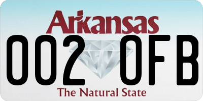 AR license plate 002OFB