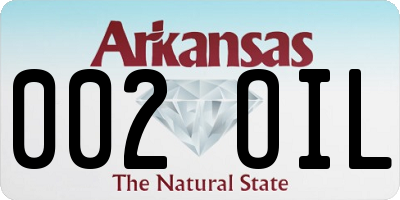 AR license plate 002OIL