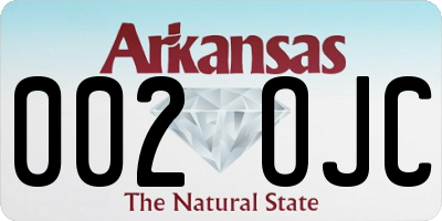 AR license plate 002OJC