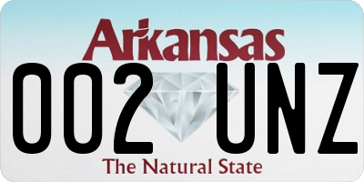 AR license plate 002UNZ