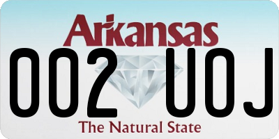 AR license plate 002UOJ