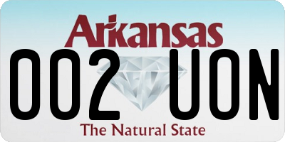 AR license plate 002UON