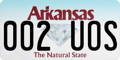 AR license plate 002UOS