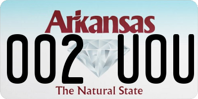AR license plate 002UOU