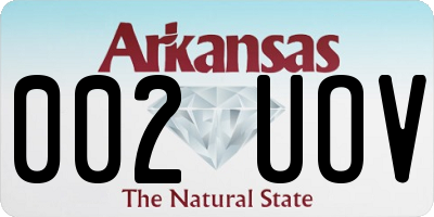 AR license plate 002UOV