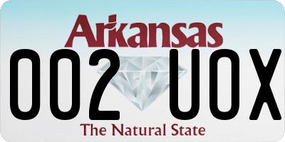 AR license plate 002UOX